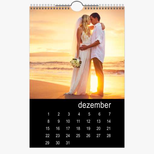 Dauerkalender 30x40 hoch Schwarz