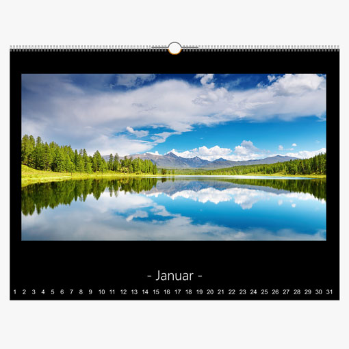 Dauerkalender 40x30 quer Schwarz