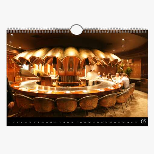 Dauerkalender A2 Quer Schwarz