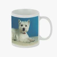 Fototasse Panorama Weiß