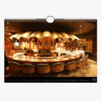 Dauerkalender A2 Quer Schwarz