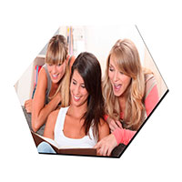 Alu Dibond Foto Multi Hexagon 9