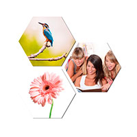 Alu Dibond Foto Multi Hexagon 9